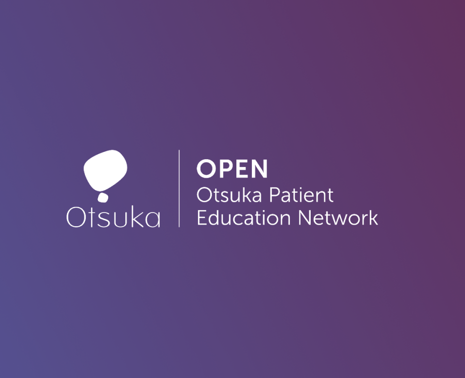The Otsuka Patient Education Network (OPEN) branded purple tile with centered Otsuka logo