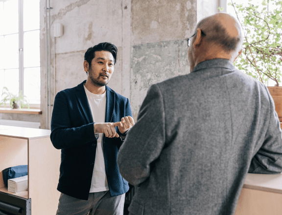Two doctors talking