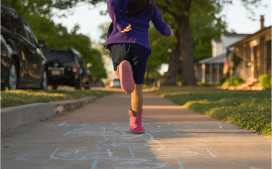 Man running on the street